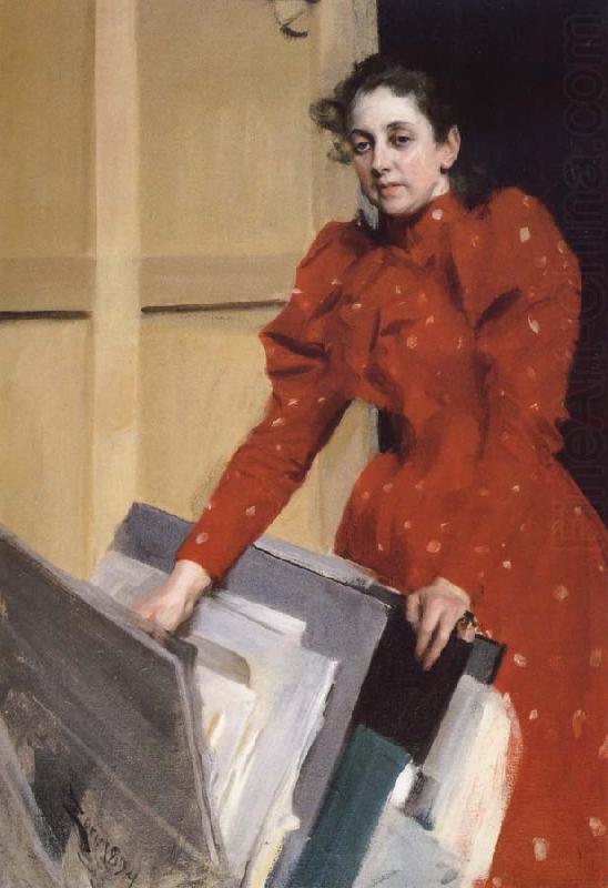 Emma Zorn in the Paris Studio, Anders Zorn